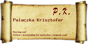 Palaczka Krisztofer névjegykártya